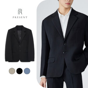 Áo Khoác Blazer Nam Dài Tay PRESENT Classic 2 Lớp Đầy Dặn, Có Đệm Vai Tinh Tế Phong Cách Hàn Quốc