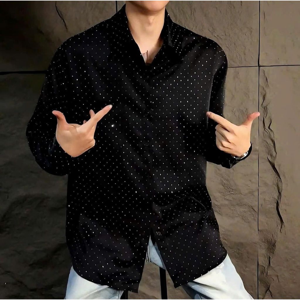 Áo Sơ Mi Đính Đá Present Nam Cao Cấp | Sang Trọng, Tôn Dáng, Thời Trang Công Sở & Sự Kiện